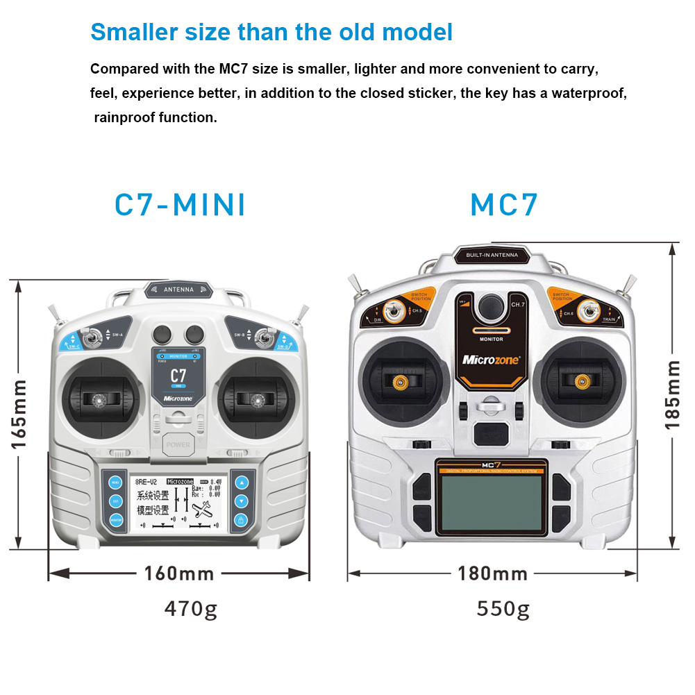 MicroZone MC7コントローラー C7 MINI送信 - Drone Gimbal Controller のレビューと価格